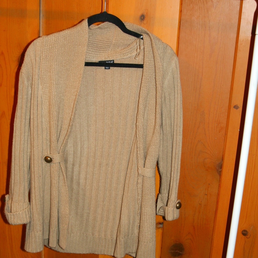 a.n.a Over the shoulders tan sweater